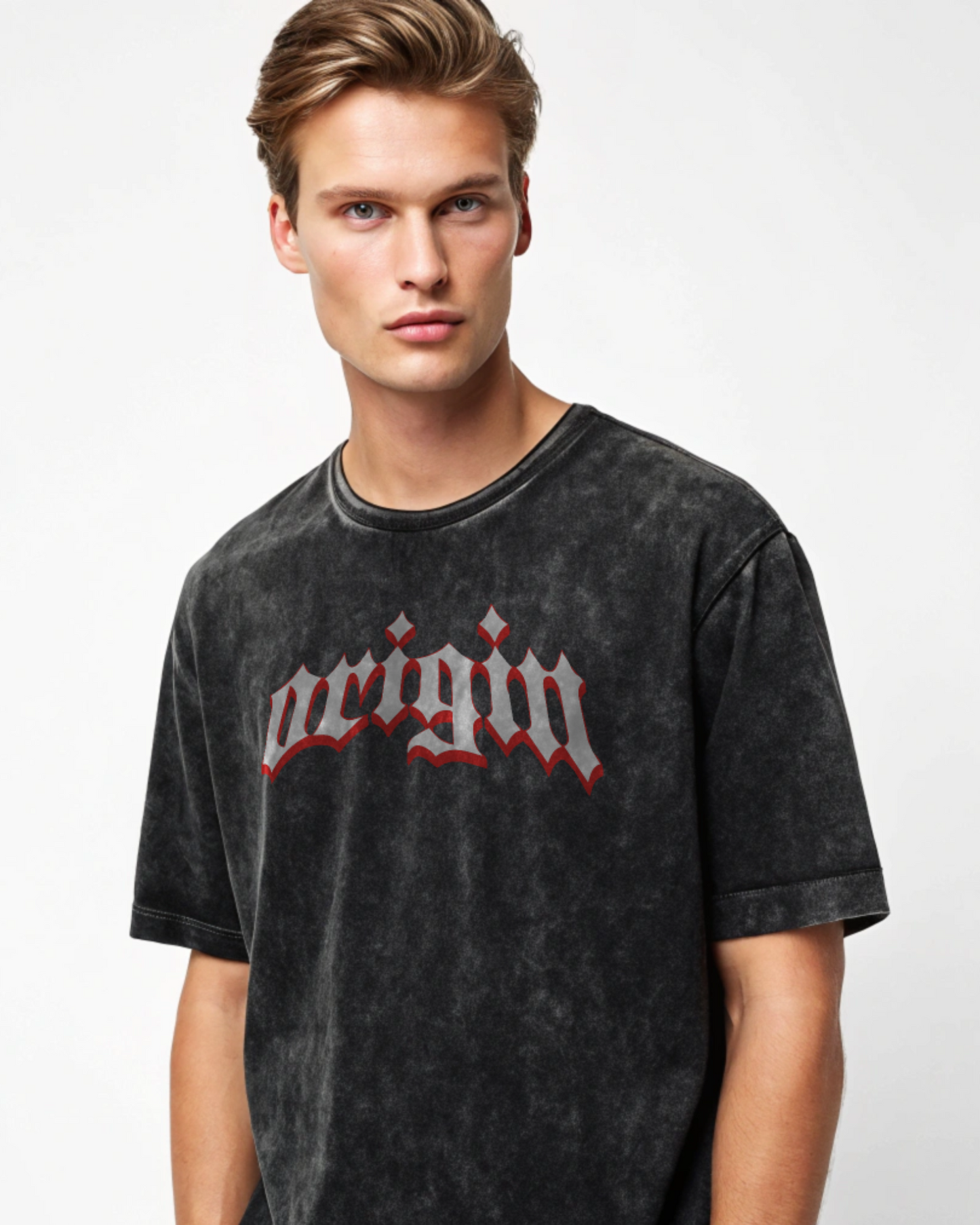 The Vermilion - 240 GSM Oversized Acid Wash T-Shirt